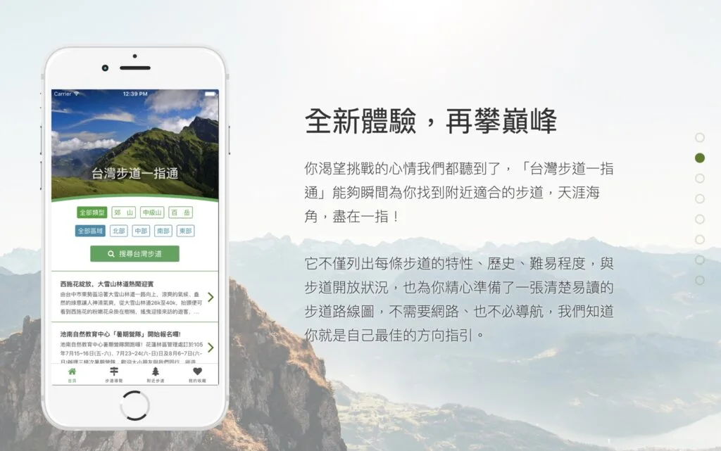 台灣步道一指通 — 原案例圖片